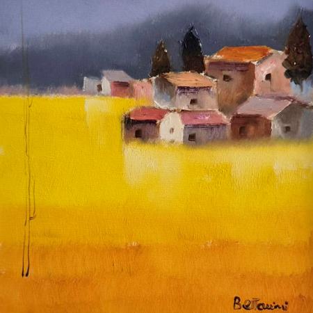 Quadro di Lido Bettarini campo di grano - olio tela 